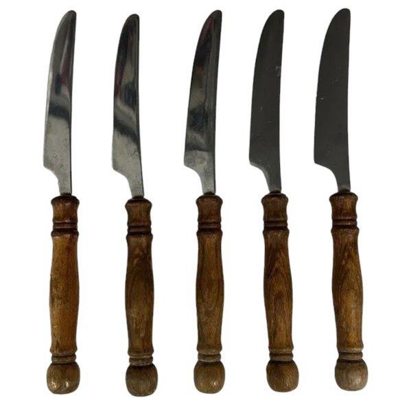 Harbor House Lifetime Cutlery Old Homestead Wood Handle Flatware Stainless 38 Pc - Picture 5 of 8